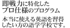 即戦力に特化したプロ使用のプログラム